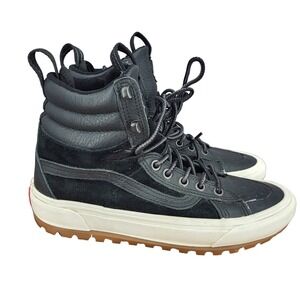 Vans Off The Wall Hi Ultracush Scotchgard Sneakers Womens 8 Black Leather‎ Boots